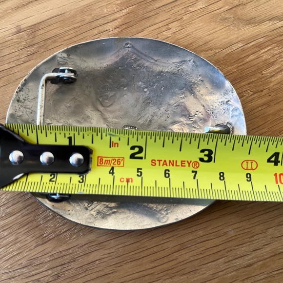 Vintage Thunderbird Belt Buckle Navajo Mosaic Turquoise Chip Jimmie J NEZZIE - Picture 10 of 11